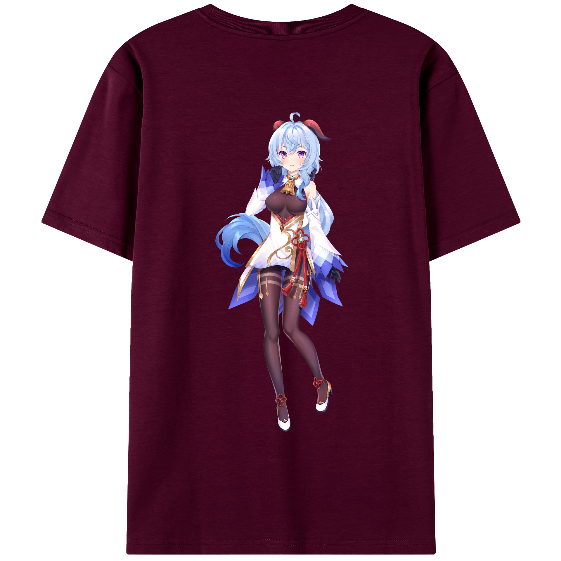 げんし神 甘雨 かんう genshin Ganyu レディース半袖Tシャツ(バックプリント)